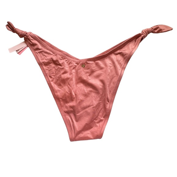 Victoria's Secret Tie Side Cheeky Deep V Front Teeny Bikini Bottom Womens XL NEW - Picture 2 of 5